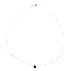 Collier en or jaune et coccinelle laque