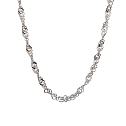 Chaîne en or gris, maille singapour