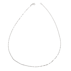 Chaîne en or gris, maille singapour