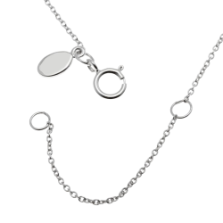Collier en or gris, motif infini diamants