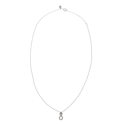 Collier en or gris, motif infini diamants
