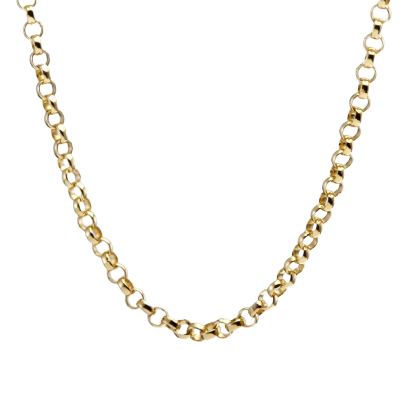 Chaîne en or jaune, maille jaseron