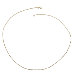 Collier en or jaune et rhodié, maille jaseron diamantée