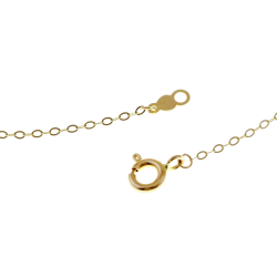 Collier en or jaune et oxydes de zirconium,coeur