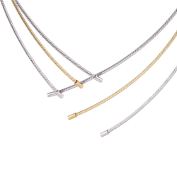 Collier en deux ors et titane