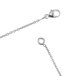 Collier en or gris  rubis, maman et enfant