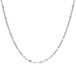 Chaîne en or gris maille fantaisie