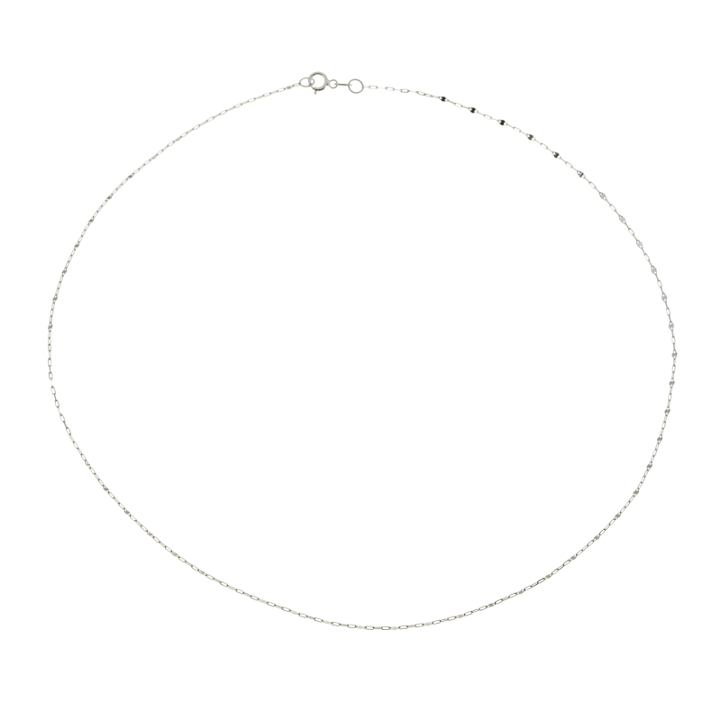 Chaîne en or gris maille fantaisie
