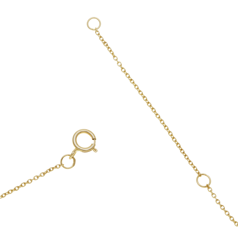 Collier en or jaune rhodié, rubis et diamants