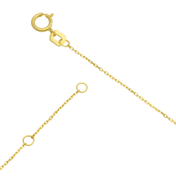 Collier en or jaune, coeur ajouré, oxyde de zirconium