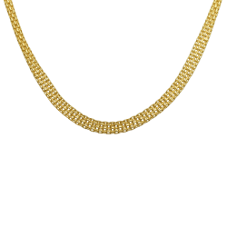 Collier en or jaune chute, maille fantaisie