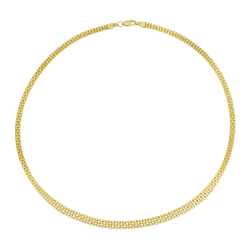 Collier en or jaune chute, maille fantaisie
