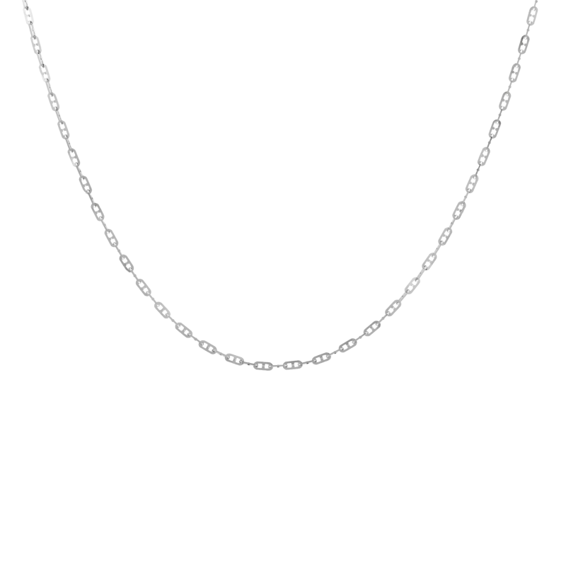 Chaîne en or gris, maille marine