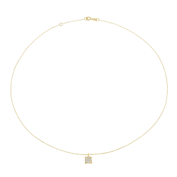 Collier en or jaune rhodié et diamants