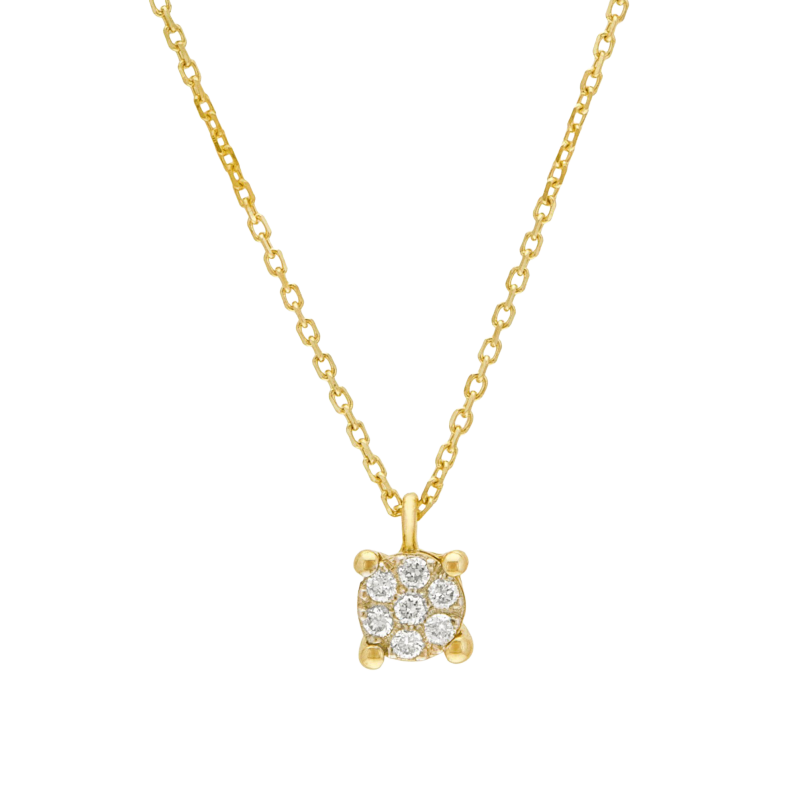 Collier en or jaune rhodié et diamants