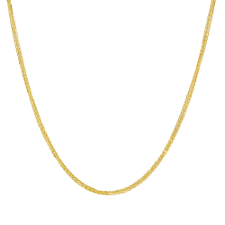 Collier en or jaune, maille palmier faceté 1 mm