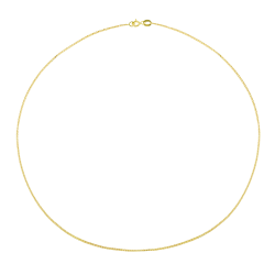 Collier en or jaune, maille palmier faceté 1 mm