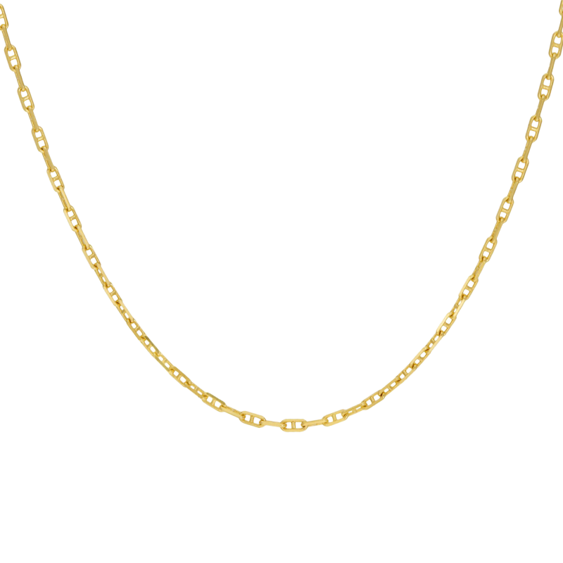Chaîne en or jaune, maille marine