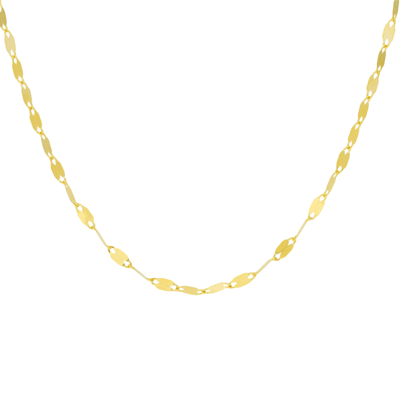Collier en or jaune, maille fantaisie