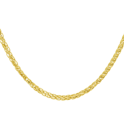 Collier or jaune maille palmier