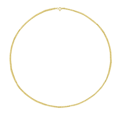 Collier or jaune maille palmier