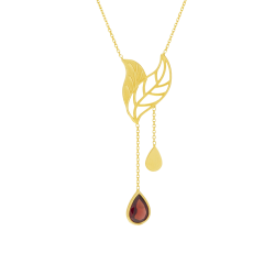Collier en or jaune et grenat