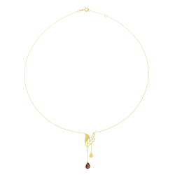 Collier en or jaune et grenat