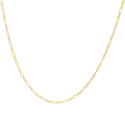 Chaîne or jaune, maille forçat alternée 1/3