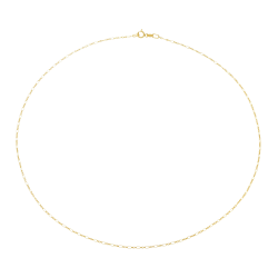 Chaîne or jaune, maille forçat alternée 1/3