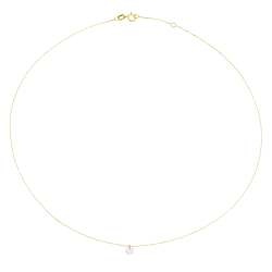 Collier or jaune, oxyde de zirconium