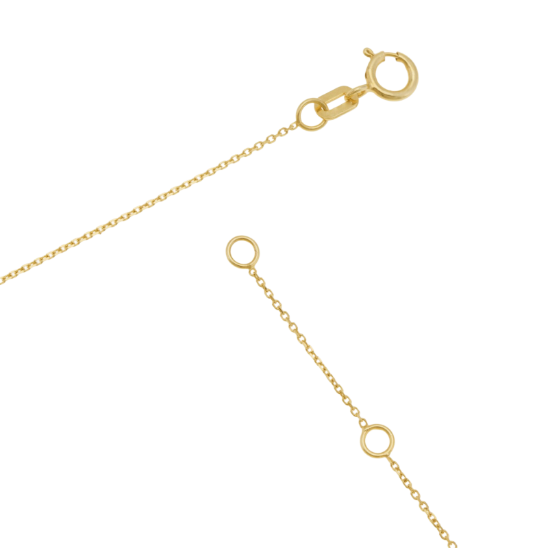 Collier or jaune, oxyde de zirconium