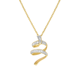 Collier en or jaune rhodié et diamants