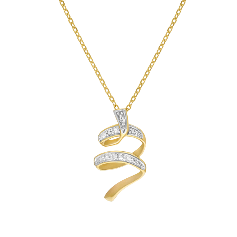 Collier en or jaune rhodié et diamants