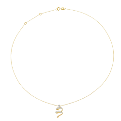 Collier en or jaune rhodié et diamants