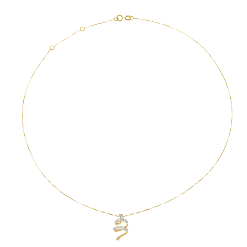 Collier en or jaune rhodié et diamants
