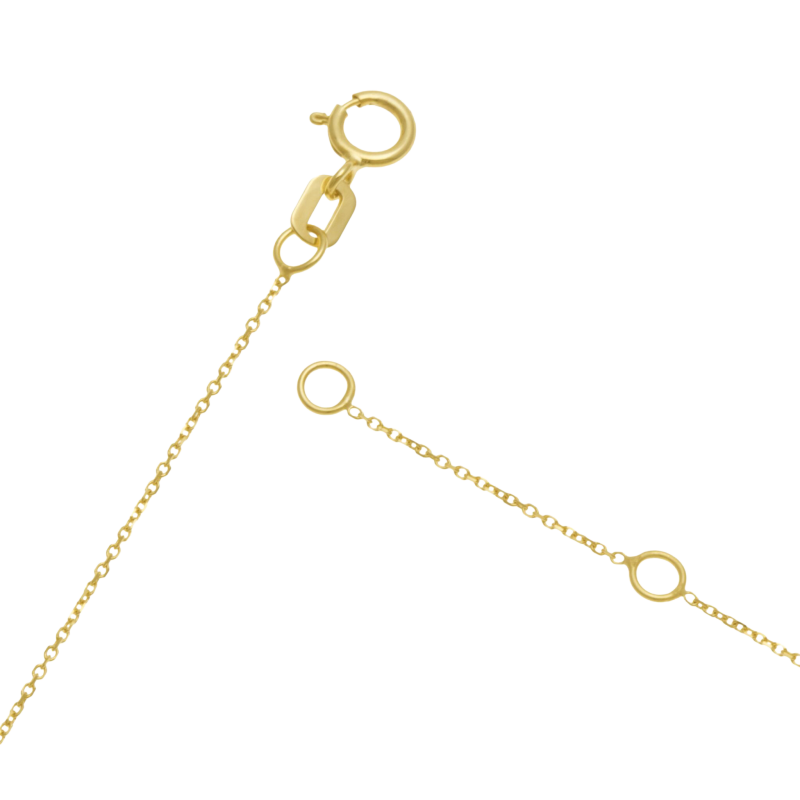 Collier en or jaune, motif infini je t'aime