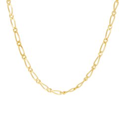 Chaîne en or jaune, maille cheval alternée 1x1
