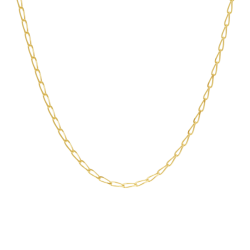 Chaîne en or jaune, maille cheval 1.4 mm