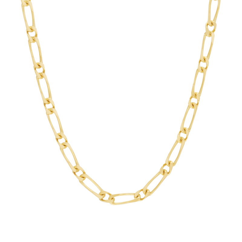 Collier en or jaune, maille cheval alternée 1X1