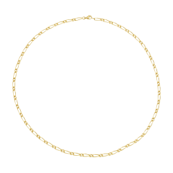 Collier en or jaune, maille cheval alternée 1X1
