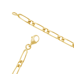 Collier en or jaune, maille cheval alternée 1X1