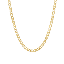 Collier en or jaune, maille marine gourmette