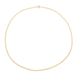 Collier en or jaune, maille marine gourmette