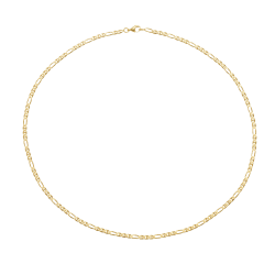 Collier en or jaune, maille marine alternée 1X3