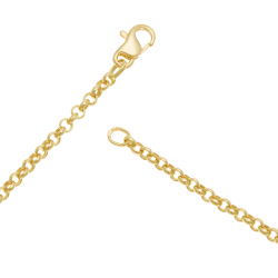 Chaîne en or jaune, maille jaseron