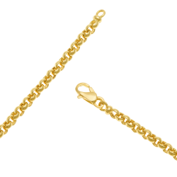 Collier en or jaune, maille jaseron