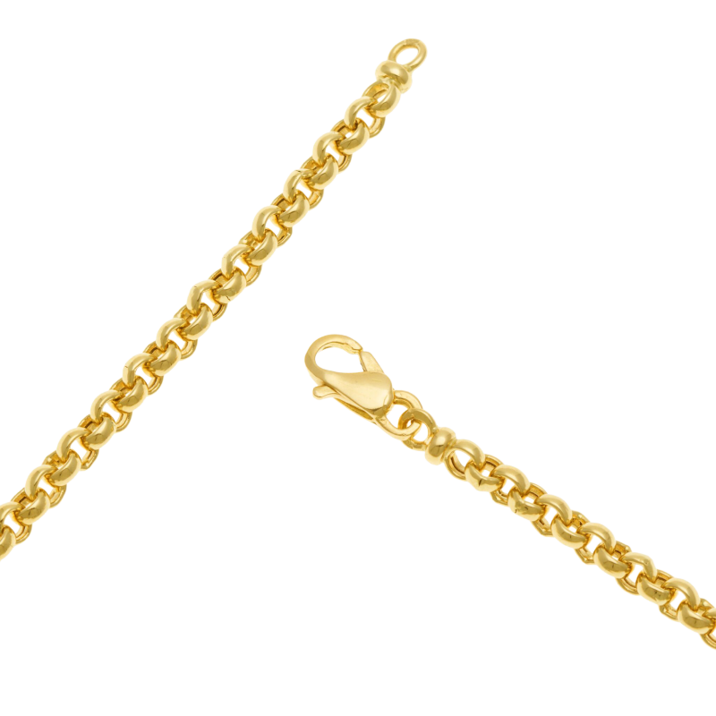 Collier en or jaune, maille jaseron