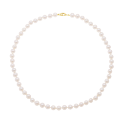 Collier en or jaune et perle de culture d'eau douce 6.5/7mm