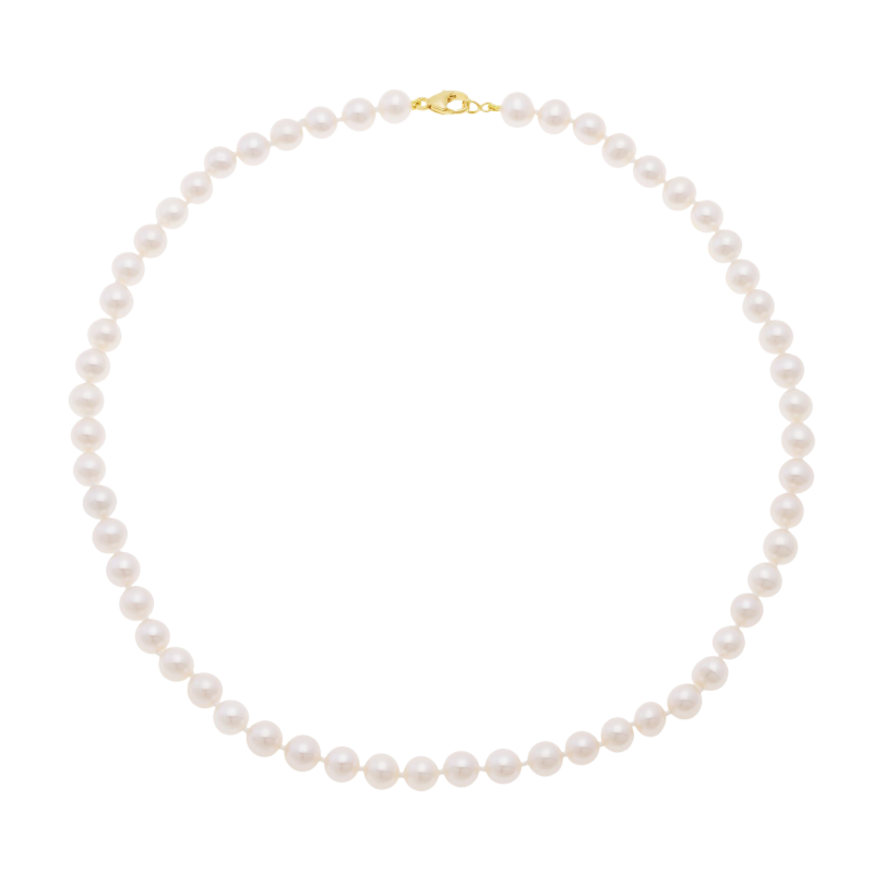 Collier en or jaune et perle de culture d'eau douce 6.5/7mm