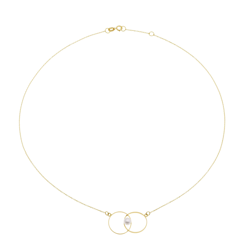 Collier en or jaune et perle de culture